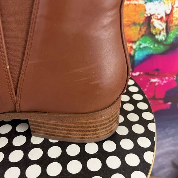 J.Crew Chelsea Boots Style BJ 254 Women's Size 8 Block Heel Brown - Picture 7 of 8